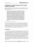 Research paper thumbnail of Investigation of the fiber saturation point of tropical Brazilian wood species