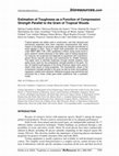 Research paper thumbnail of Estimation of toughness as a function of compression strength parallel to the grain of tropical woods