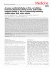 Research paper thumbnail of A cross-sectional study on the correlation between physical activity levels and health-related quality of life in community-dwelling middle-aged and older adults