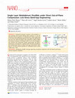 Research paper thumbnail of Single Layer Molybdenum Disulfide under Direct Out-of-Plane Compression: Low-Stress Band-Gap Engineering