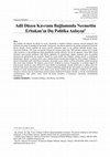 Research paper thumbnail of Adil Düzen Kavramı Bağlamında Necmettin Erbakan'ın Dış Politika Anlayışı / (Necmettin Erbakan’s Foreign Policy Understanding in The Context of the Just Order Concept)