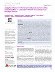 Research paper thumbnail of Acalypha wilkesiana ‘inferno’ hydroethanolic leaf extract has protective effect on carbon tetrachloride-induced subacute toxicity in animals