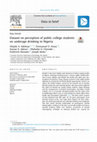 Research paper thumbnail of Dataset on perception of public college students on underage drinking in Nigeria