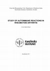 Research paper thumbnail of Study of autoimmune reactions in rheumatoid arthritis