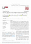 Research paper thumbnail of Extraction of bioactive compound from Acacia seyal gum, in vitro evaluation of antitumor activity of its crude extract against leukemia