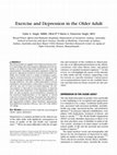 Research paper thumbnail of Exercise and Depression in the Older Adult