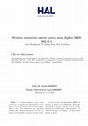 Research paper thumbnail of Wireless Networked Control System Using ZigBee/IEEE 802.15.4