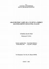 Research paper thumbnail of Arap dilinde vahiy- dua ve dünya- ahiret kelimelerinin semantik analizi