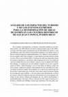 Research paper thumbnail of Analisdis de los impactos del Turismo San Juan y Ponce