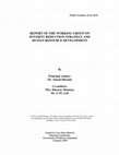 Research paper thumbnail of Report of the Working Group on Poverty Reduction Strategy and Human Resource Development