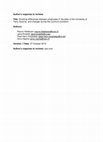 Research paper thumbnail of Author's response to reviews Title: Smoking differences between employees in faculties of the University of Tartu, Estonia, and changes during the country's transition Authors