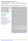 Research paper thumbnail of Relationship between Body Mass Index and Muscle Strength, Potential Health Risk Factor at Puberty