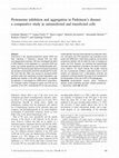 Research paper thumbnail of Proteasome inhibition and aggregation in Parkinson's disease: a comparative study in untransfected and transfected cells