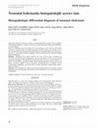 Research paper thumbnail of Histopathologic differential diagnosis of neonatal cholestasis