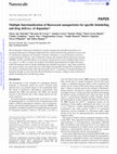 Research paper thumbnail of Multiple functionalization of fluorescent nanoparticles for specific biolabeling and drug delivery of dopamine