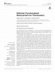 Research paper thumbnail of Editorial: Functionalized Nanocarriers for Theranostics