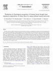 Research paper thumbnail of Prediction of rheological properties of Iranian bread dough from chemical composition of wheat flour by using artificial neural networks