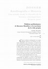 Research paper thumbnail of Palabras preliminares: el discurso filosófico y la escritura de la vida propia