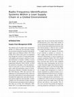 Research paper thumbnail of Radio Frequency Identification Systems Within a Lean Supply Chain in a Global Environment