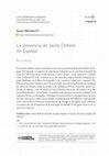 Research paper thumbnail of La presencia de Jacek Dehnel en España