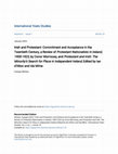 Research paper thumbnail of Irish and Protestant: Commitment and Acceptance in the Twentieth Century, a Review of Protestant Nationalists in Ireland, 1900-1923, by Conor Morrissey, and Protestant and Irish: The Minority’s Search for Place in Independent Ireland, Edited by Ian d’Alton and Ida Milne