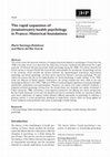 Research paper thumbnail of The rapid expansion of (mainstream) health psychology in France: Historical foundations