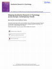 Research paper thumbnail of Mapping Qualitative Research in Psychology across Europe: Contemporary Trends