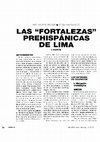 Research paper thumbnail of LAS FORTALEZAS PREHISPANICAS DE LIMA - Carlos Enrique Guzmán 2007