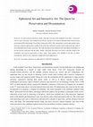 Research paper thumbnail of Ephemeral Art and Interactive Art: The Quest for Preservation and Dissemination