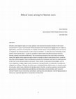 Research paper thumbnail of Ethical issues arising for Internet users