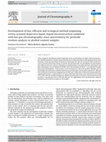 Research paper thumbnail of Development of fast, efficient and ecological method employing vortex-assisted dispersive liquid–liquid microextraction combined with fast gas chromatography–mass spectrometry for pesticide residues analysis in alcohol-content samples