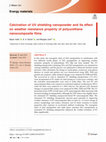 Research paper thumbnail of Calcination of UV shielding nanopowder and its effect on weather resistance property of polyurethane nanocomposite films