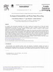 Research paper thumbnail of Ecological Sustainability and Waste Paper Recycling