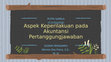 Research paper thumbnail of Aspek keperilakuan pada akuntansi pertanggungjawaban