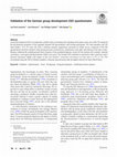 Research paper thumbnail of Validation of the German group development (GD) questionnaire