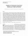 Research paper thumbnail of Adaptation and Psychometric Cross-Cultural Validation of a Workplace Cyberbullying Questionnaire in Spain and Germany