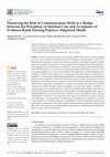 Research paper thumbnail of Perceiving the Role of Communication Skills as a Bridge between the Perception of Spiritual Care and Acceptance of Evidence-Based Nursing Practice—Empirical Model