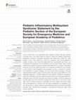 Research paper thumbnail of Pediatric Inflammatory Multisystem Syndrome With Central Nervous System Involvement and Hypocomplementemia Following SARS-COV-2 Infection