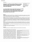 Research paper thumbnail of Adaptive and Personalized Plasma Insulin Concentration Estimation for Artificial Pancreas Systems