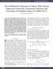 Research paper thumbnail of Novel Method for Detection of Genes With Altered Expression Caused by Coronavirus Infection and Screening of Candidate Drugs for SARS-CoV-2