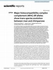 Research paper thumbnail of Major histocompatibility complex complement (MHC) Bf alleles show trans species evolution between man and chimpanzee