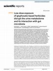 Research paper thumbnail of Low-dose exposure of glyphosate-based herbicides disrupt the urine metabolome and its interaction with gut microbiota