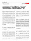 Research paper thumbnail of Commentary to the article lung function not affected by asbestos exposure in workers with normal Computed Tomography scan, by Schikowsky, Felten, et al., 2017