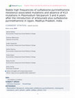 Research paper thumbnail of Stable high frequencies of sulfadoxine-pyrimethamine resistance associated mutations and absence of K13 mutations in Plasmodium falciparum 3 and 4 years after the introduction of artesunate plus sulfadoxine-pyrimethamine in Ujjain, Madhya Pradesh, India