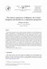 Research paper thumbnail of The labour inspection of Belgium, the United Kingdom and Sweden in a comparative perspective