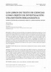 Research paper thumbnail of como objeto de investigación : Una revisión bibLiográfica science textbooks as research objects: a bibLiographic r eview