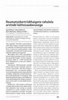 Research paper thumbnail of Reumatoidartriidihaigete rahulolu arstiabi kättesaadavusega