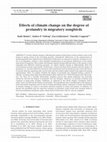 Research paper thumbnail of Effects of climate change on the degree of protandry in migratory songbirds