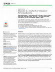 Research paper thumbnail of Discovery of a new family of relaxases in Firmicutes bacteria