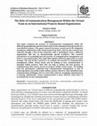 Research paper thumbnail of The Role of Communication Management Within the Virtual Team in an International Projects-Based Organisation